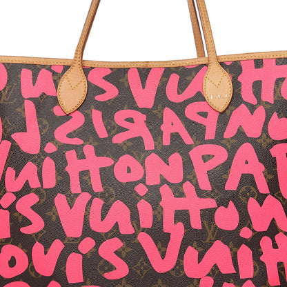 Louis Vuitton Monogram Graffiti Neverfull GM Fuchsia 8 of 13