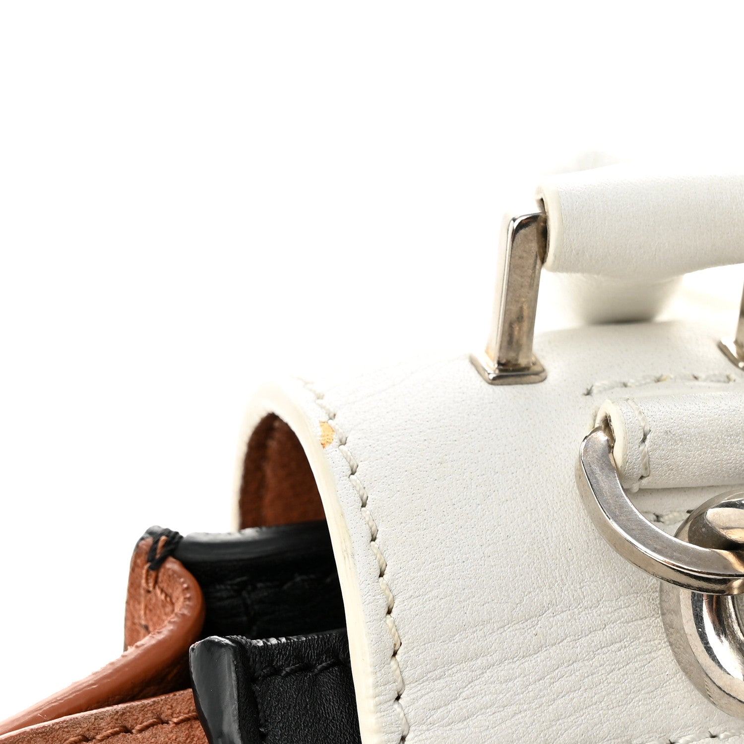 Celine Smooth Calfskin Suede Medium Tri-Color Trapeze White 11 of 11