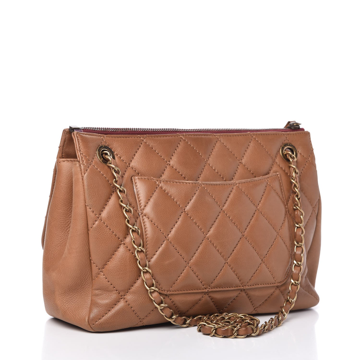 Chanel Calfskin Large Blizzard Zip Top Flap Bag Light Brown 3 of 10