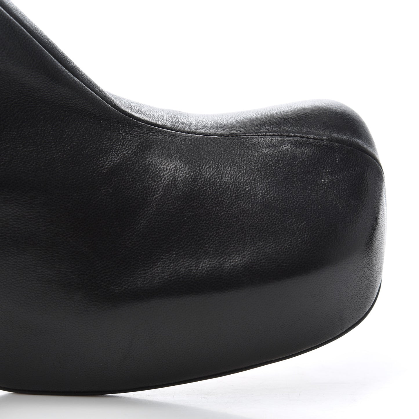 Nappa Platform Square Toe Ankle Boots 38 Black