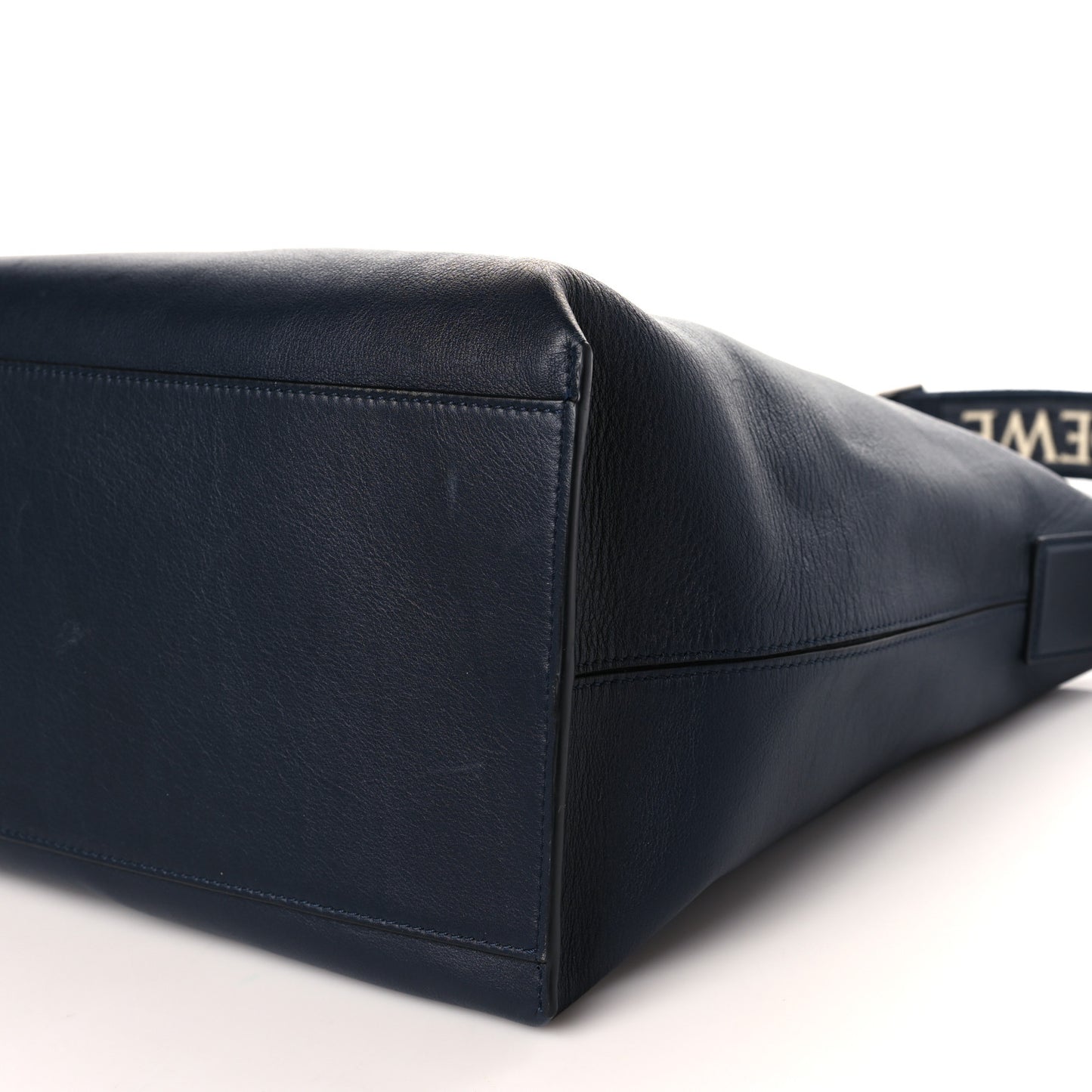 Supple Smooth Calfskin Jacquard Cubi Crossbody Bag Deep Navy