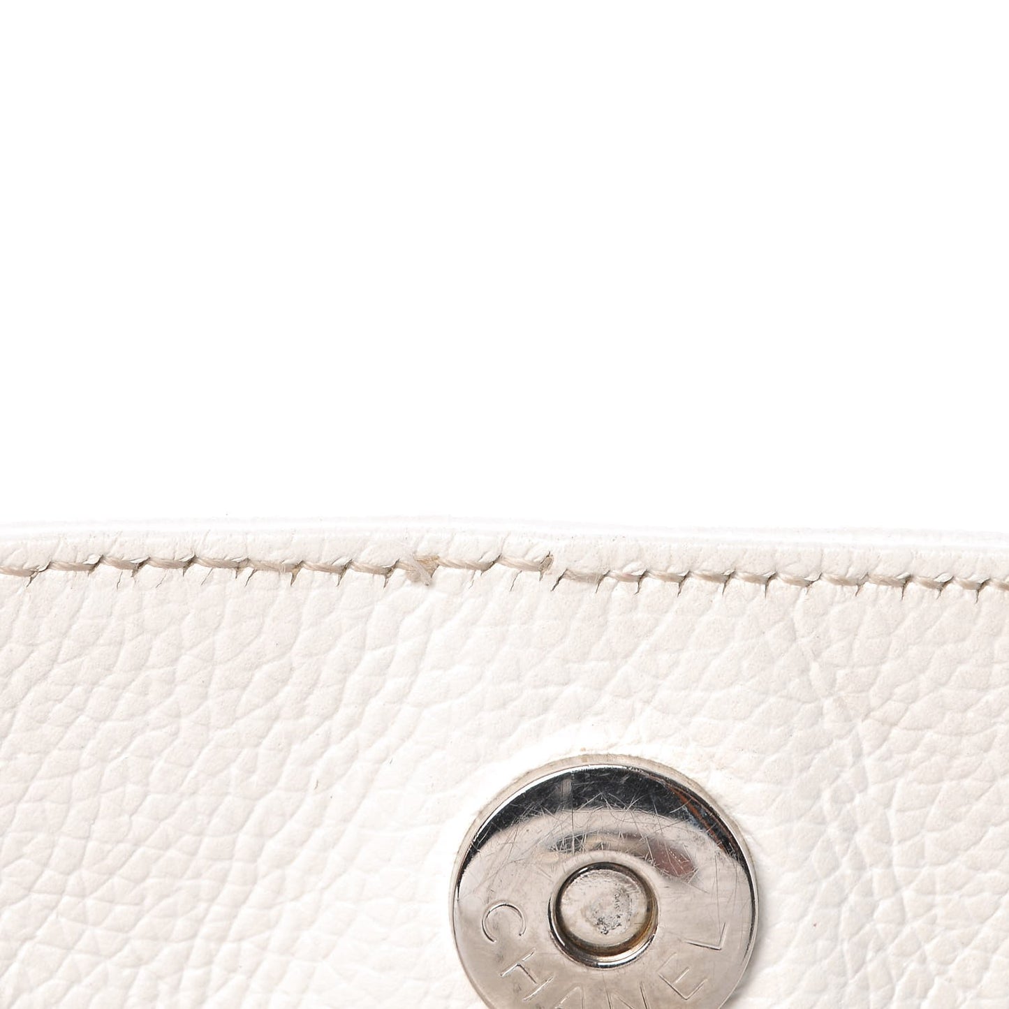 Calfskin Cerf Executive Shopper Tote White