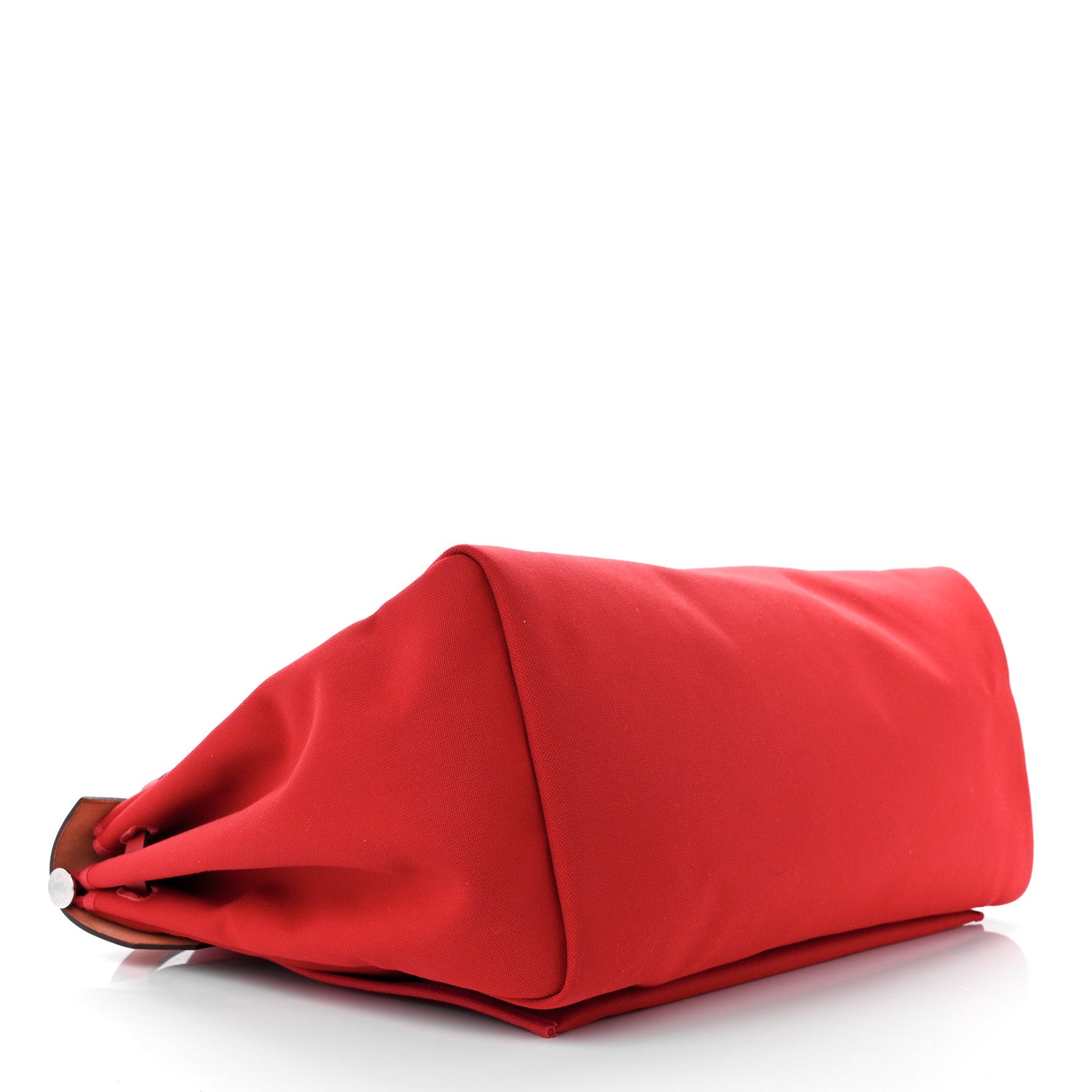 Hermes Military Toile Vache Hunter Herbag Zip Retourne Cabine Bag Rouge Piment 4 of 12