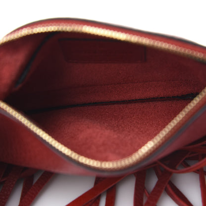 Valentino Garavani Grained Calfskin C-Rockee Sagittarius Fringe Clutch Scarlet 5 of 8
