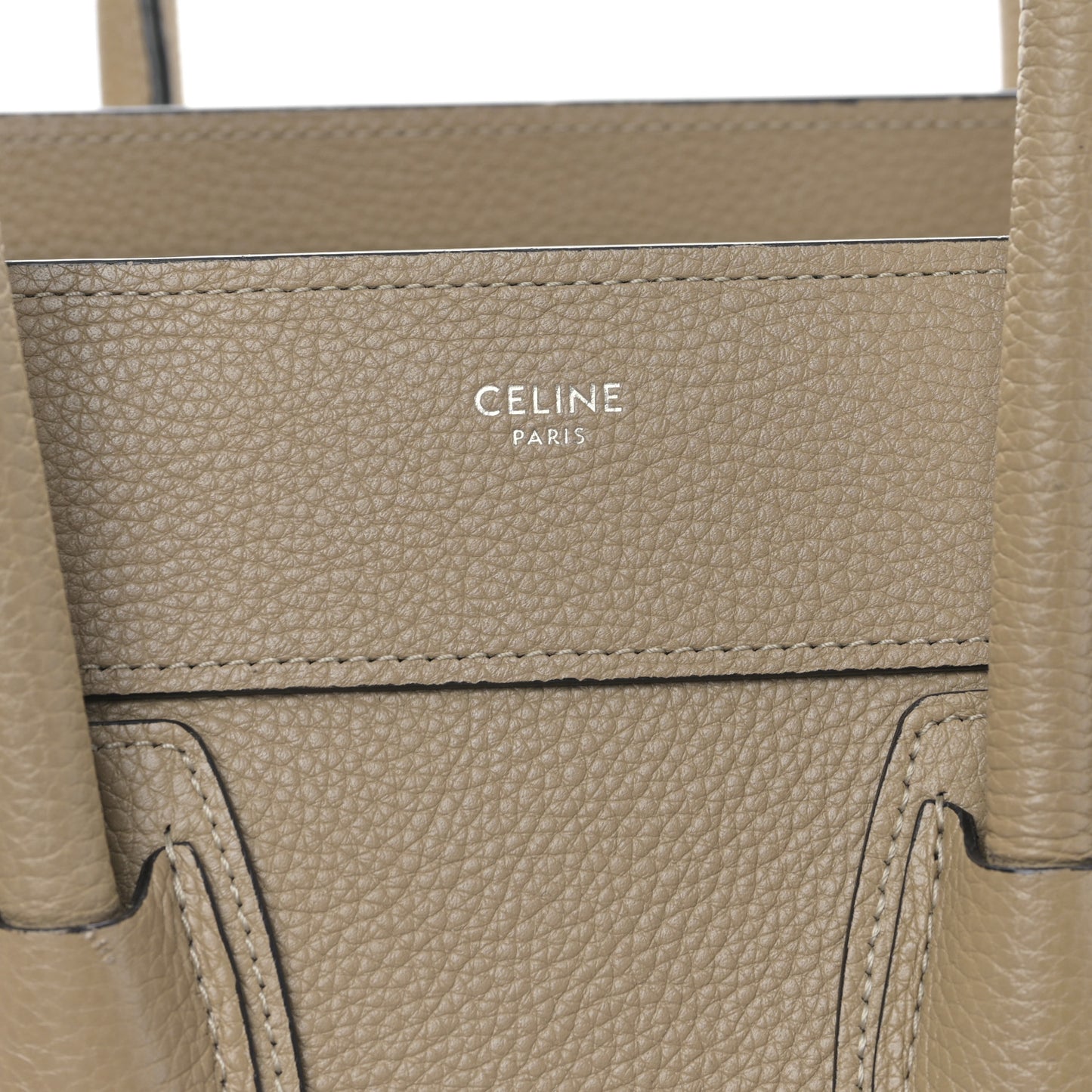 Drummed Calfskin Micro Luggage Dune