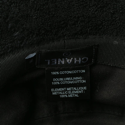Chanel Terry Cloth CC Bucket Hat M Black 5 of 6