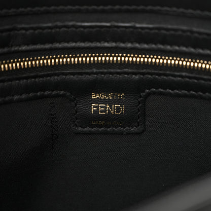 Fendi Nappa FF 1974 Embossed Large Baguette Black 6 of 12
