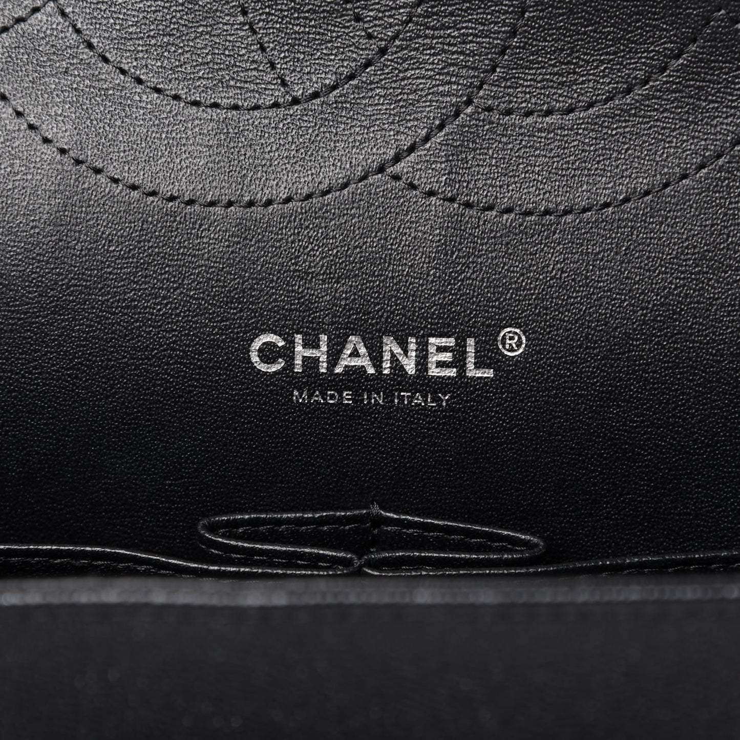 Iridescent Caviar Quilted Jumbo Double Flap Black