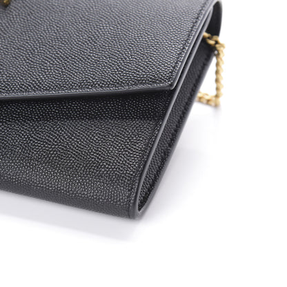 Saint Laurent Grain De Poudre Uptown Chain Wallet Black 8 of 8