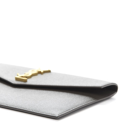 Saint Laurent Grain De Poudre Uptown Pouch Pebble 8 of 10