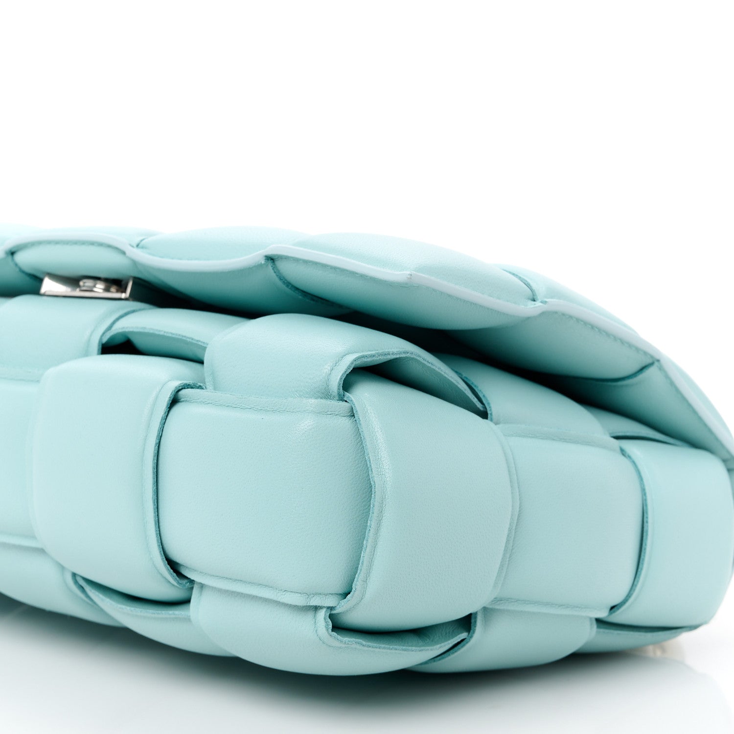 Bottega Veneta Lambskin Maxi Intreccio Padded Chain Cassette Crossbody Bag Spearmint 13 of 13