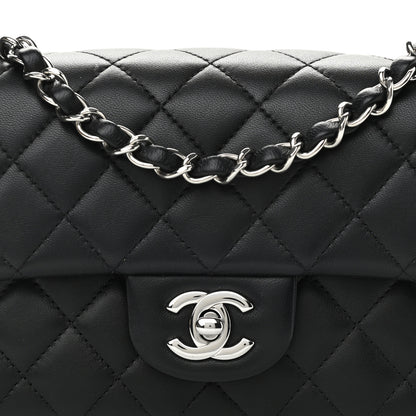 Chanel Lambskin Quilted Mini Rectangular Flap Black 8 of 11