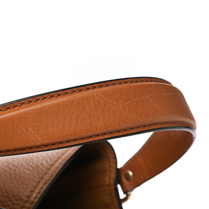 Burberry Grainy Calfskin Canvas Mega Check Medium Ashby Tassel Hobo Saddle Brown 13 of 13