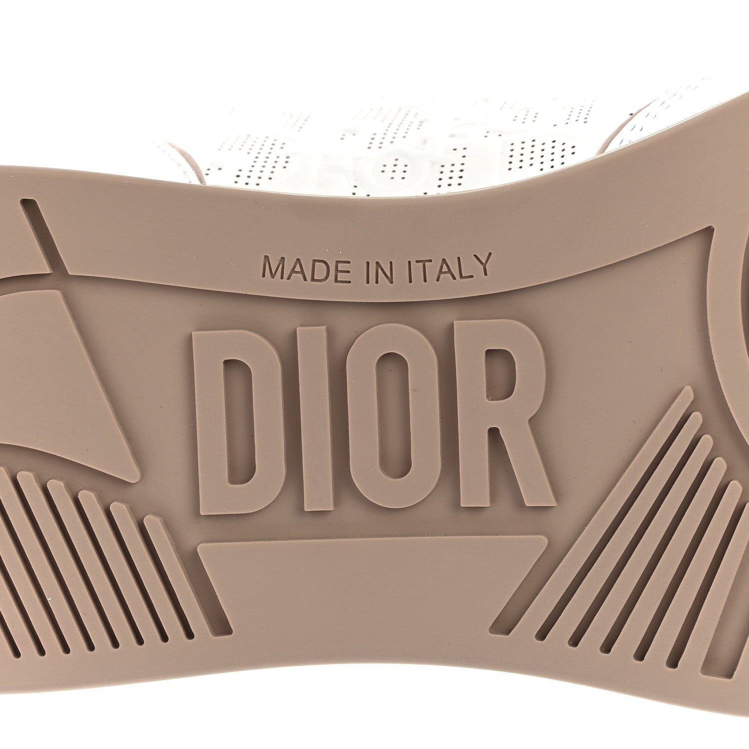 Christian Dior Calfskin Oblique Laser Perforated Dior One Low Sneakers 39.5 Off White Nude 6 of 9