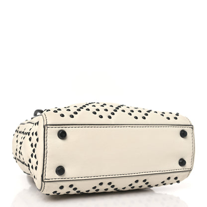 Christian Dior Ultra Matte Calfskin Studded Mini Supple Lady Dior White Black 4 of 12