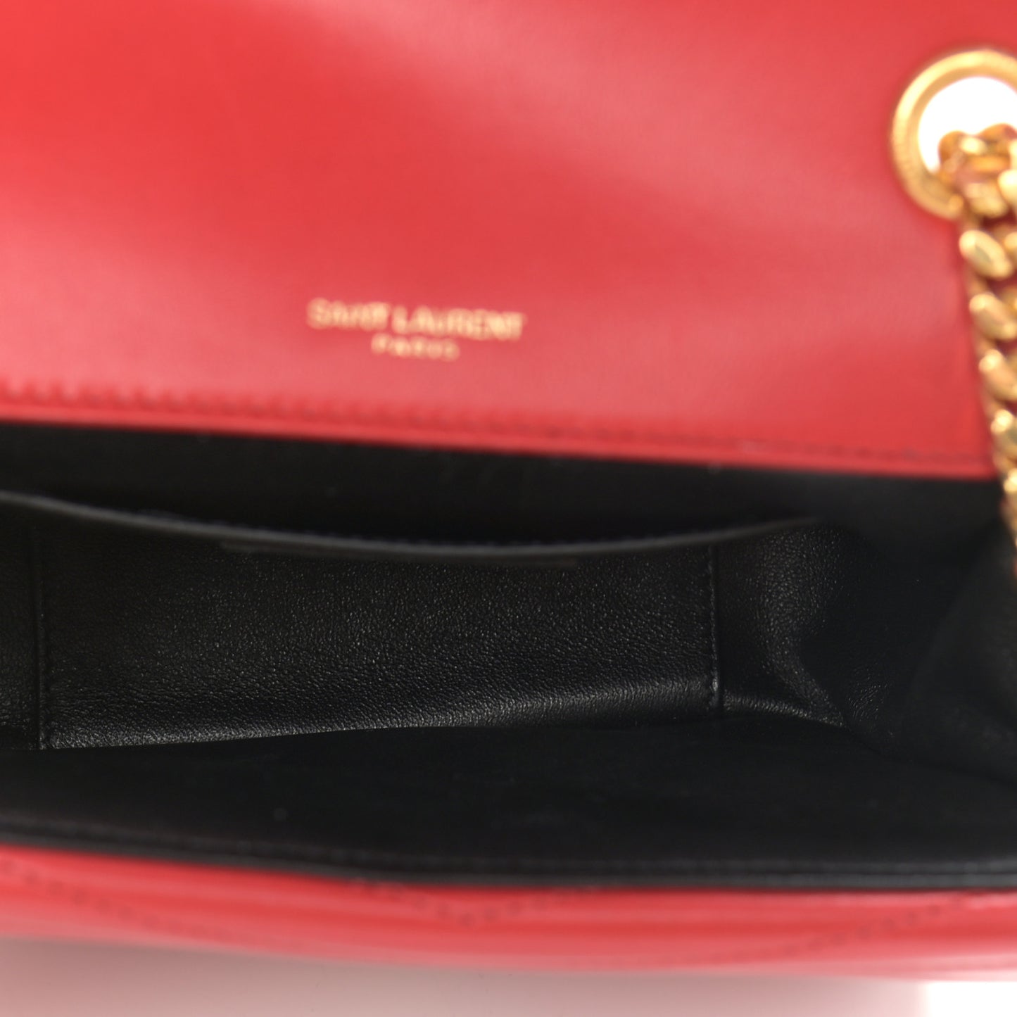 Lambskin Matelasse Chevron Monogram Small Sulpice Bag Red