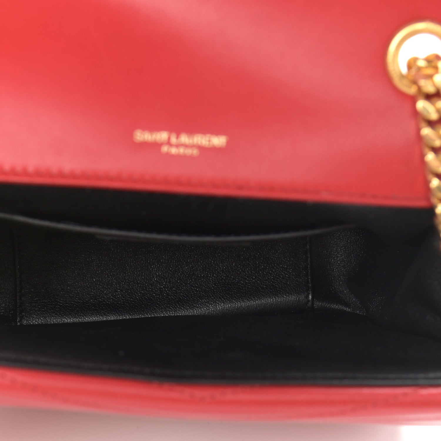 Saint Laurent Lambskin Matelasse Chevron Monogram Small Sulpice Bag Red 5 of 11