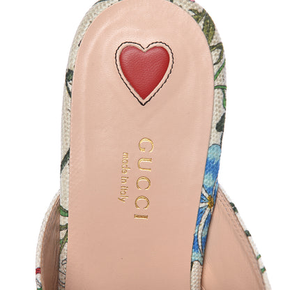 Gucci Canvas Flora Womens Princetown Slippers 39 White Multicolor 10 of 19