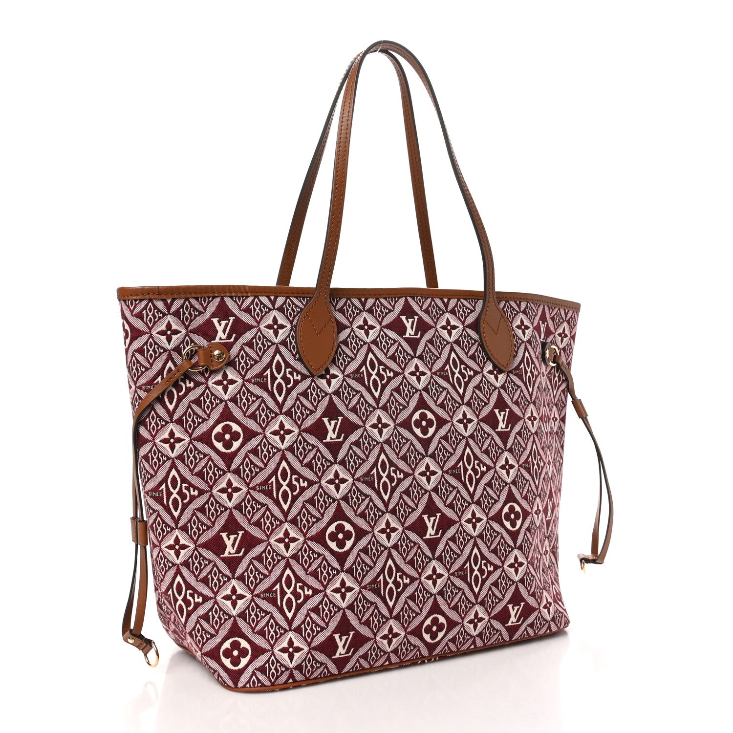 Louis Vuitton Jacquard Since 1854 Neverfull MM Bordeaux 4 of 10