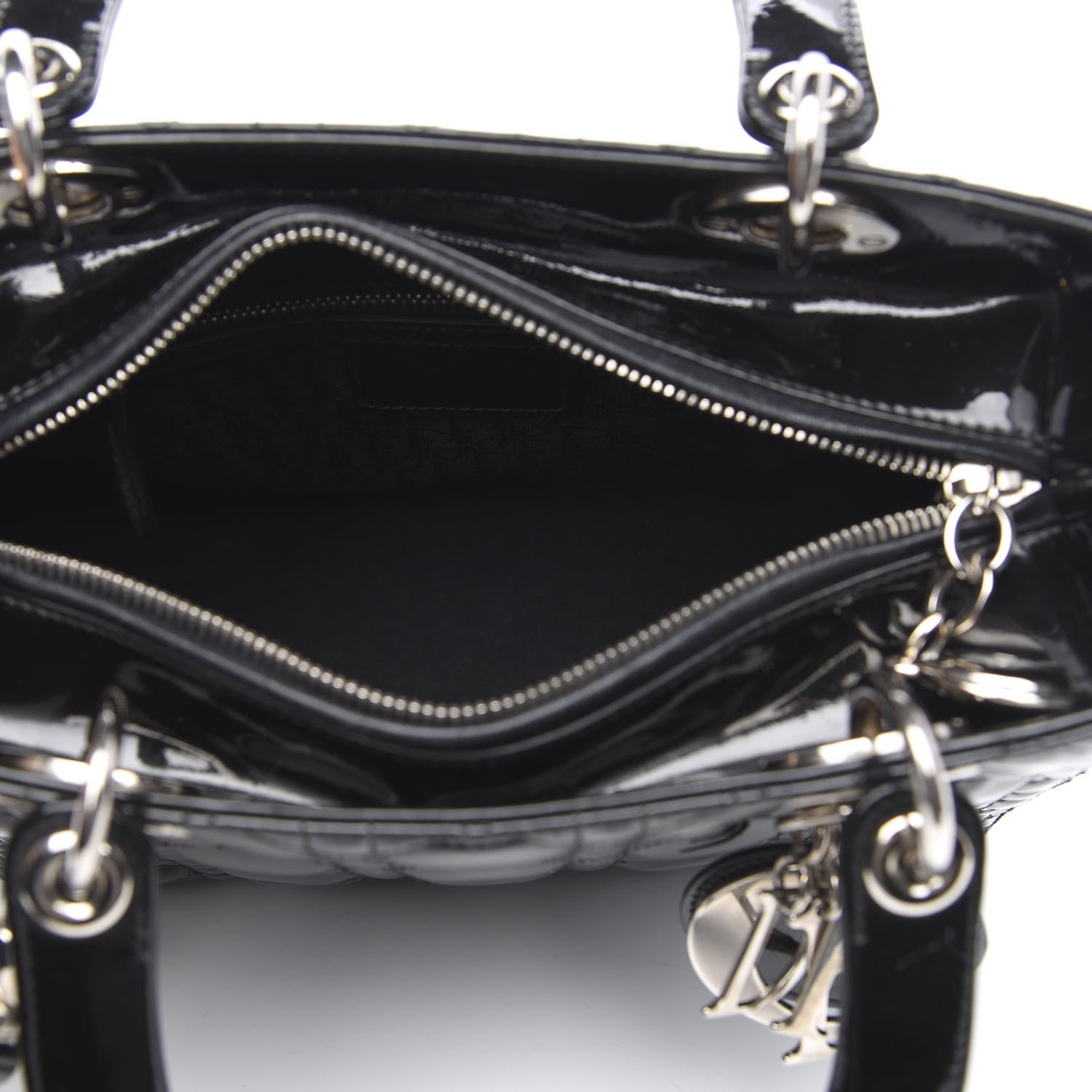Christian Dior Patent Cannage Medium Lady Dior Black 5 of 12
