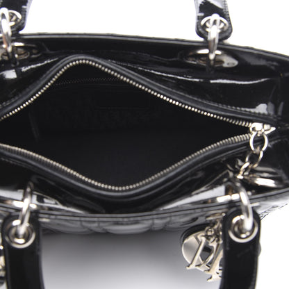 Christian Dior Patent Cannage Medium Lady Dior Black 5 of 12