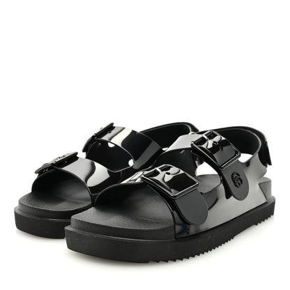 Gucci Rubber Mini Double G Womens Isla Dad Sandals 39 Black 2 of 7