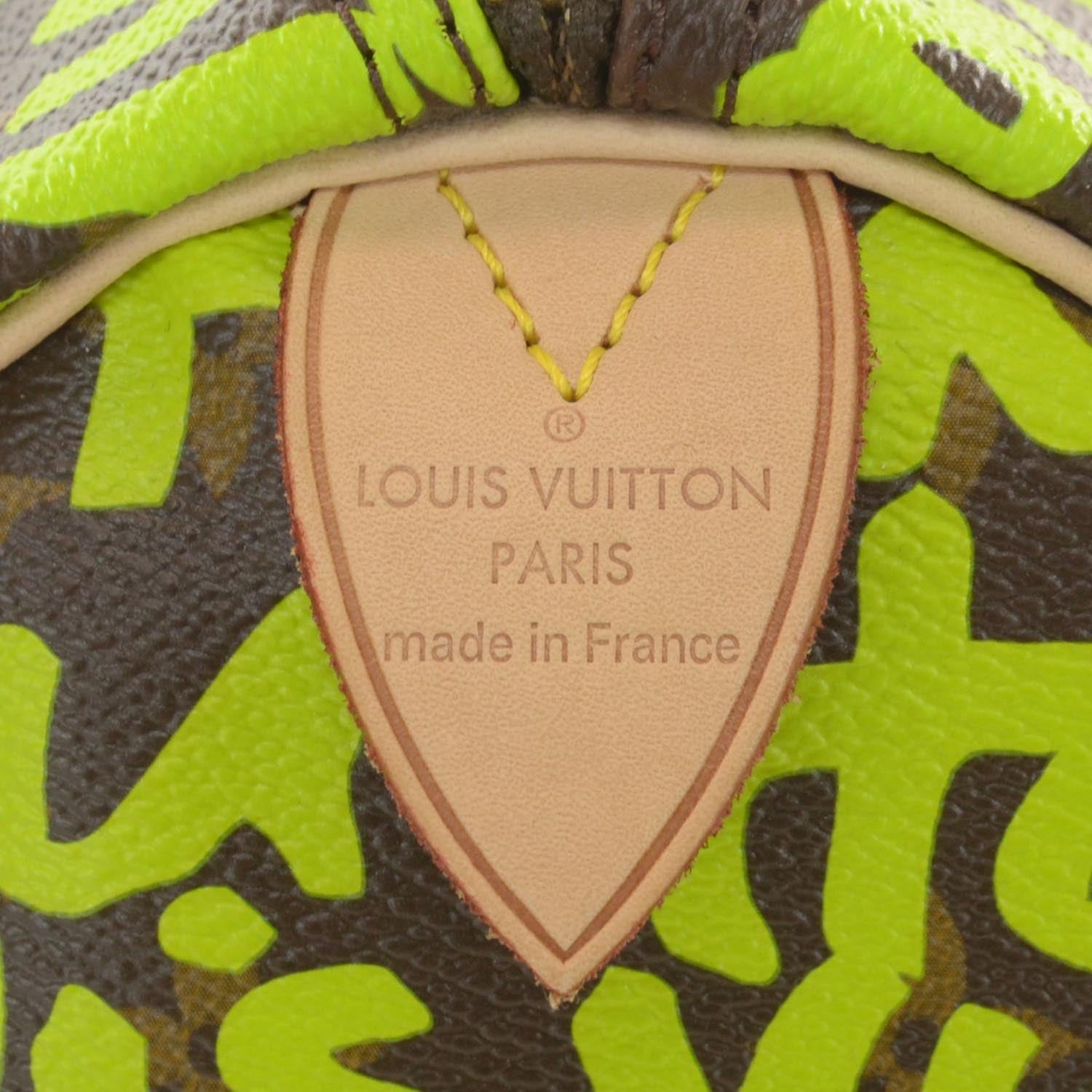 Louis Vuitton Monogram Graffiti Speedy 30 Green 4 of 6