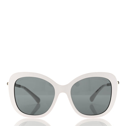 Chanel Acetate Butterfly Winter Pearl Sunglasses 5339-H White 2 of 7