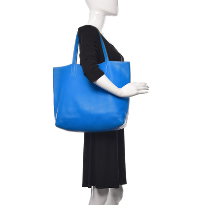Hermes Taurillon Clemence Double Sens 45 Reversible Tote Bleu Zanzibar Ultraviolet 2 of 17