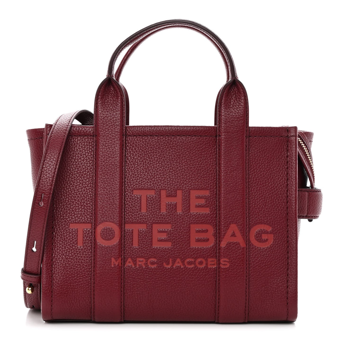 Grained Calfskin Small The Tote Bag Burgundy