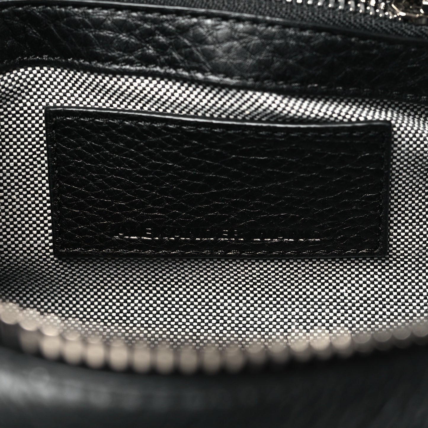 Pebbled Lambskin Rose Printed Mini Rockie Black Silver Hardware