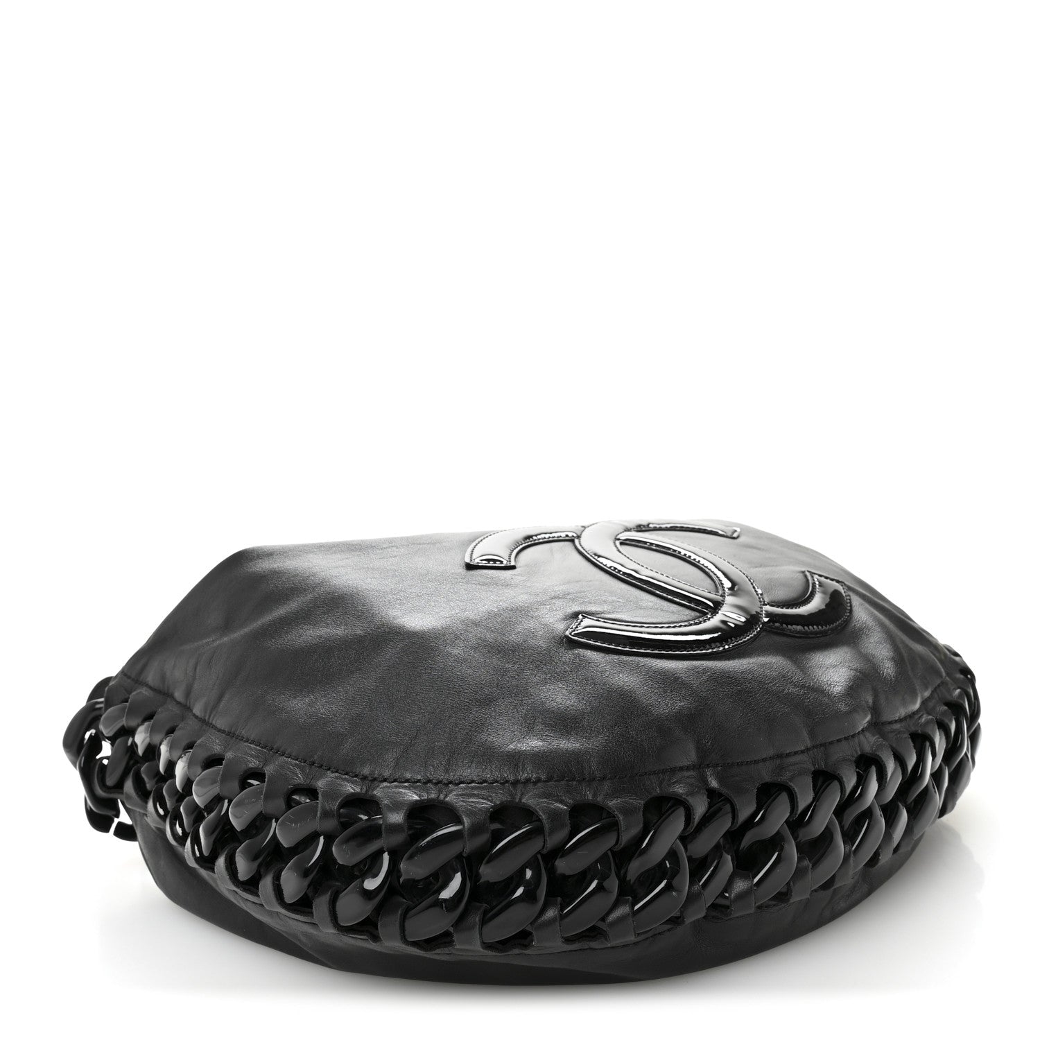 Chanel Calfskin Modern Chain Rhodoid Hobo Black 4 of 11