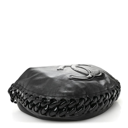 Chanel Calfskin Modern Chain Rhodoid Hobo Black 4 of 11