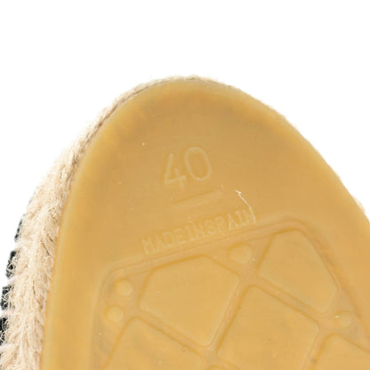 Chanel Velvet CC Espadrilles 40 Navy Black 8 of 10