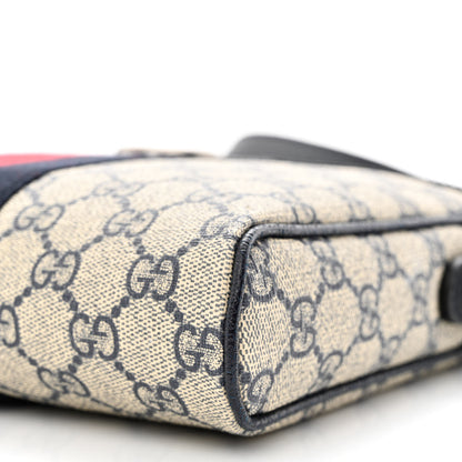 Gucci GG Supreme Monogram Textured Dollar Calfskin Web Small Ophidia Messenger Bag Beige Blue 10 of 10