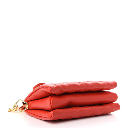 Louis Vuitton Lambskin Embossed Monogram Coussin PM Red 4 of 8