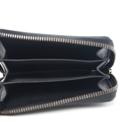 Gucci Calfskin Logo Zip Around Card Case Black 5 of 7