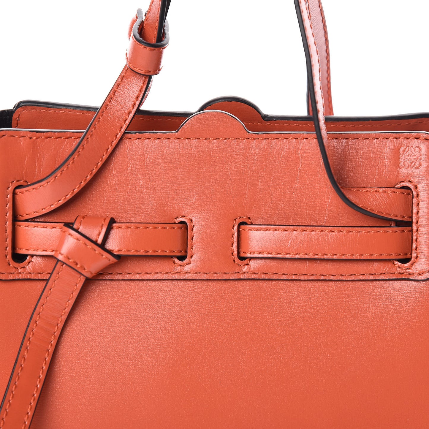 Calfskin Mini Lazo Tote Orange