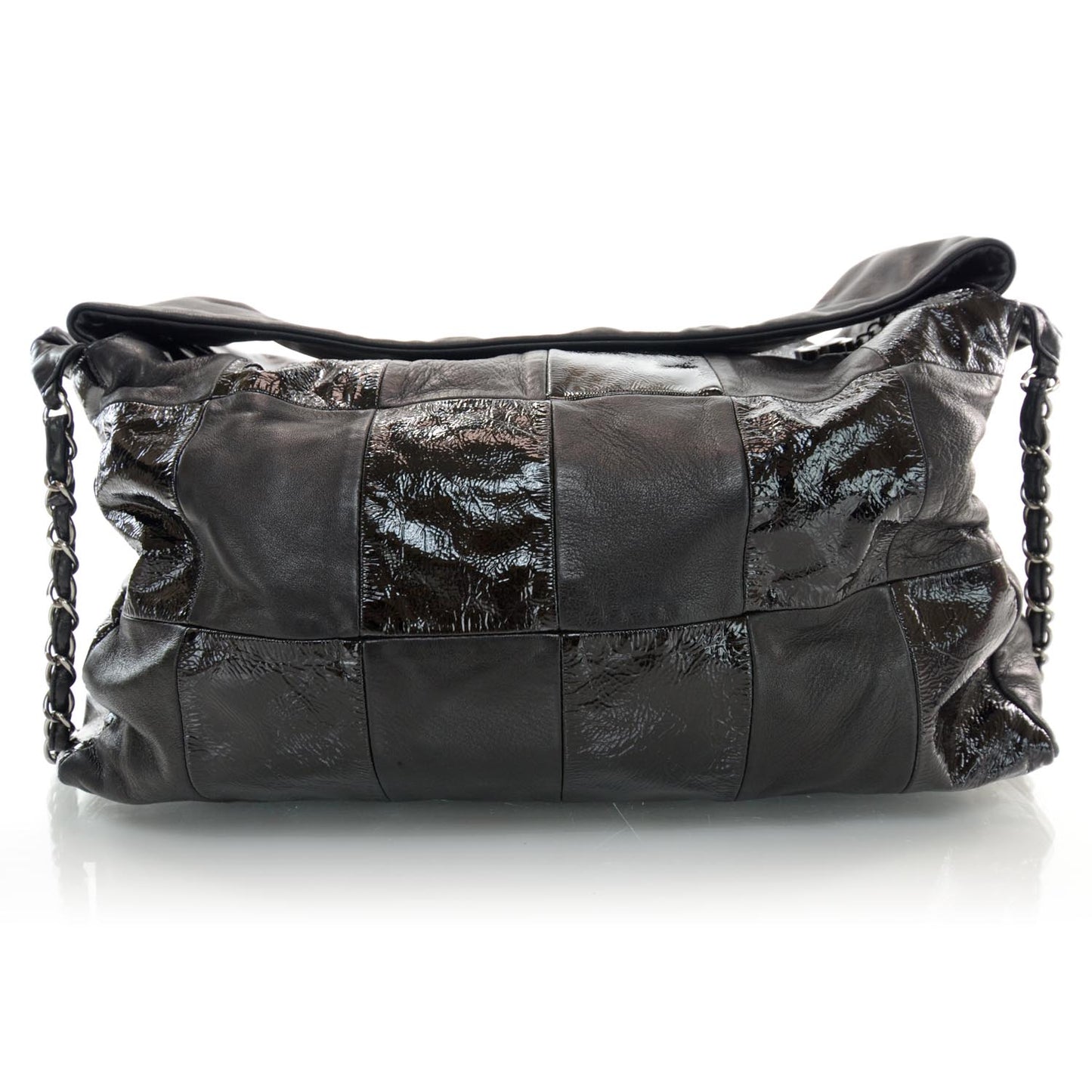 Patent Patchwork Brooklyn Hobo Black