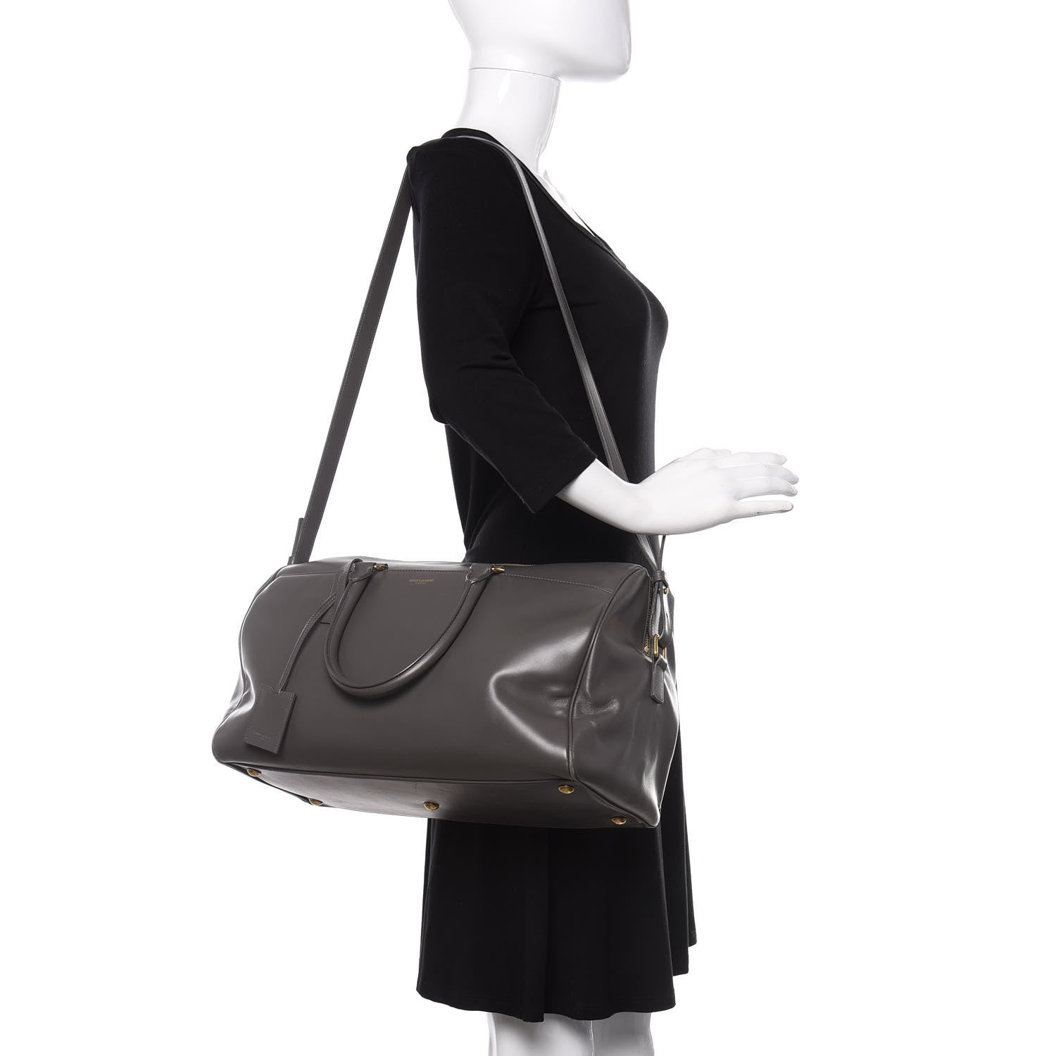 Saint Laurent Calfskin Classic Duffle 12 Earth 2 of 15