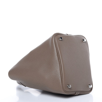 Hermes Taurillon Clemence Picotin Lock 18 PM Etoupe 4 of 9