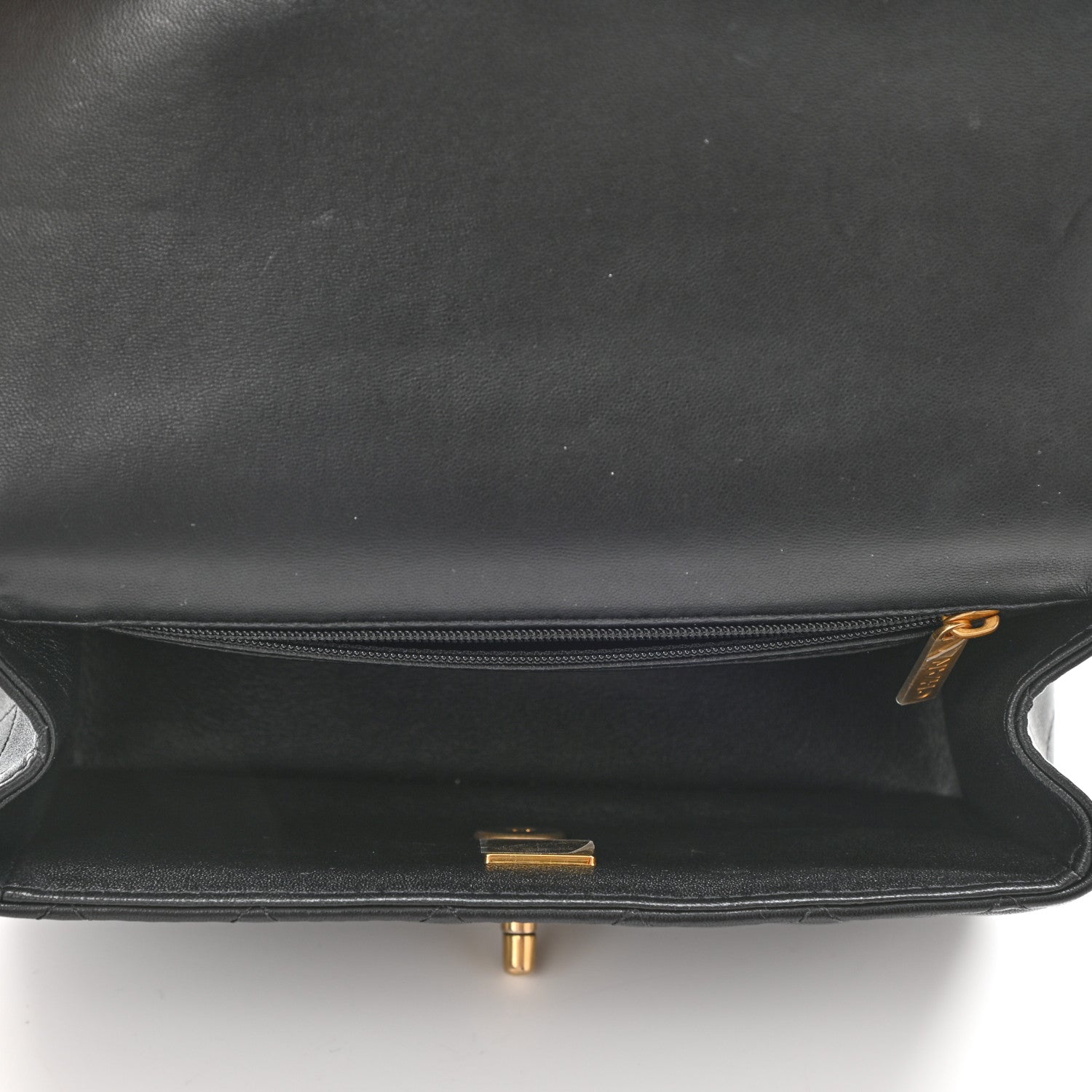 Chanel Lambskin Quilted Mini Top Handle Rectangular Flap Black 5 of 11
