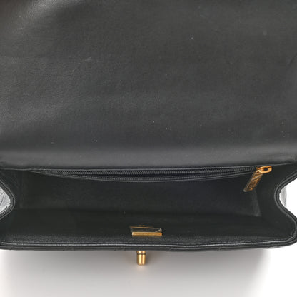 Chanel Lambskin Quilted Mini Top Handle Rectangular Flap Black 5 of 11