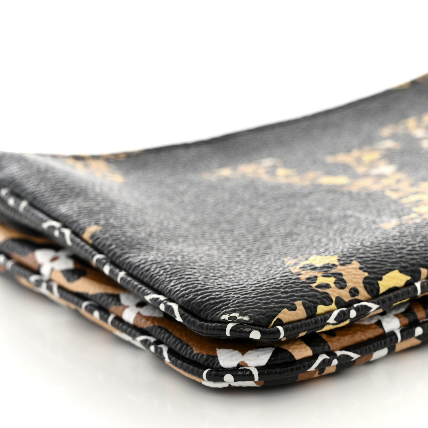 Monogram Giant Jungle Pochette Double Zip Black