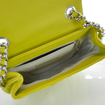 Chanel Washed Lambskin Mini Chain Around Messenger Neon Yellow 12C 6 of 8