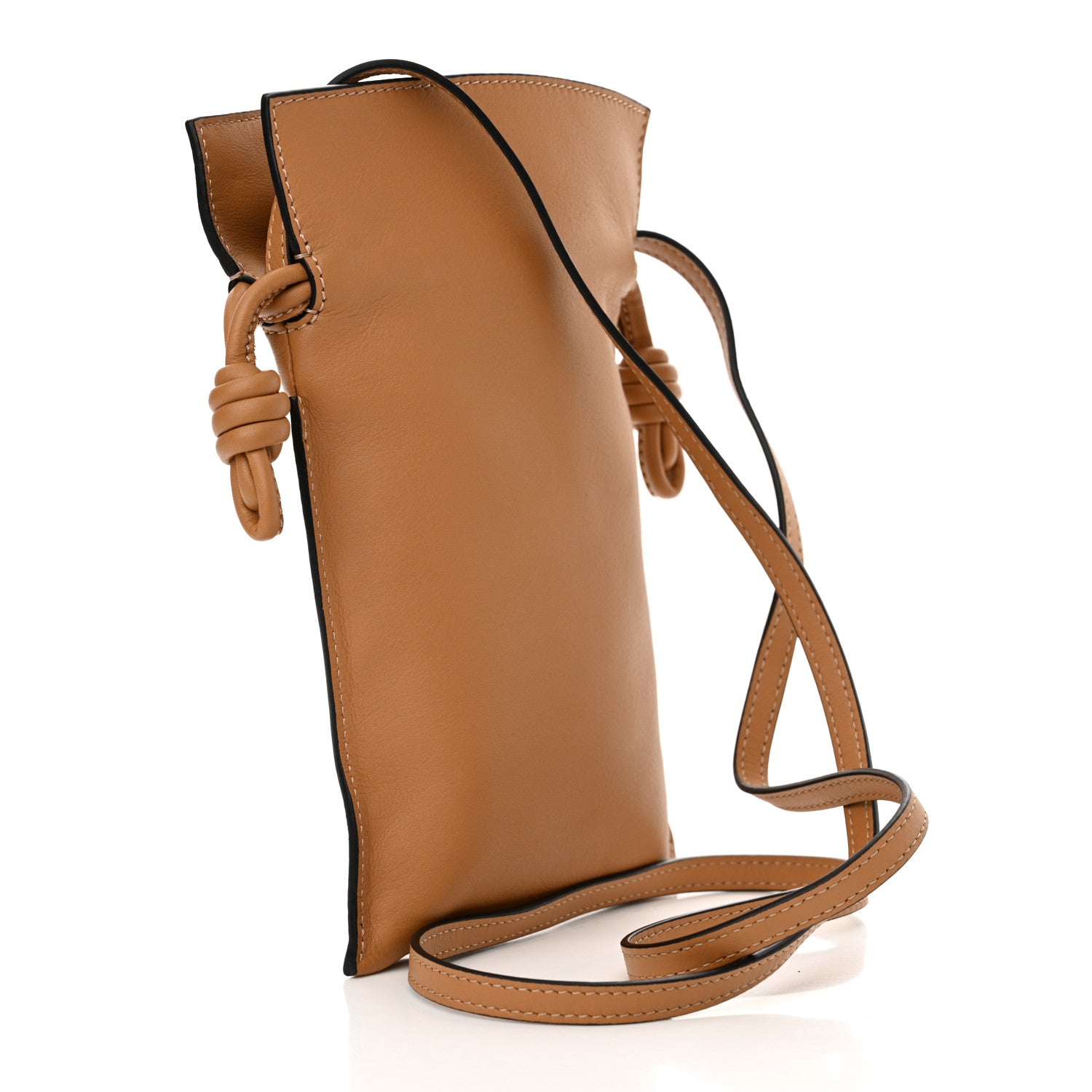 Loewe Calfskin Mini Drawstring Flamenco Knot Crossbody Bag Warm Desert 3 of 10