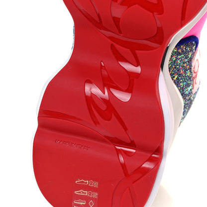 Christian Louboutin Neoprene Glitter Lipsyrun Flat Sneaker 35.5 Rose Fluo 5 of 5