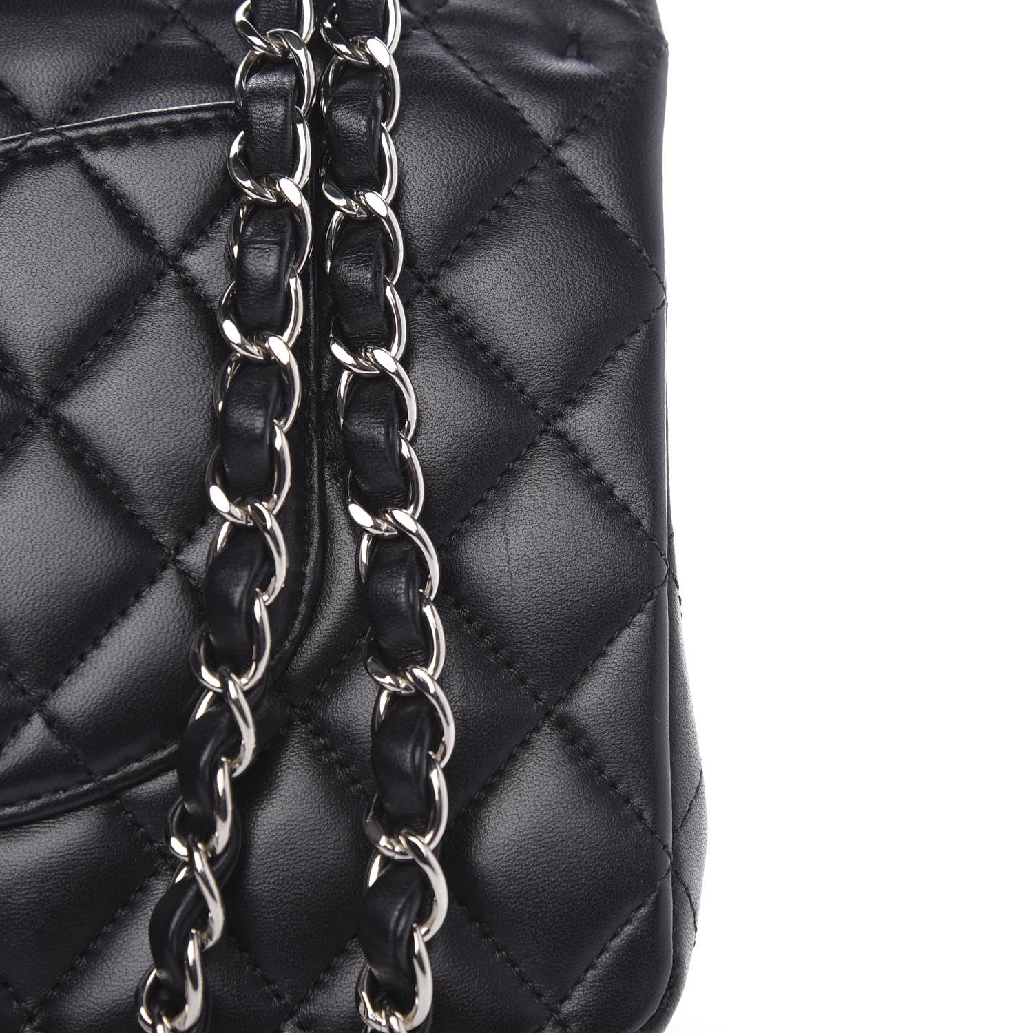 Chanel Lambskin Quilted Medium Double Flap Black 9 of 14