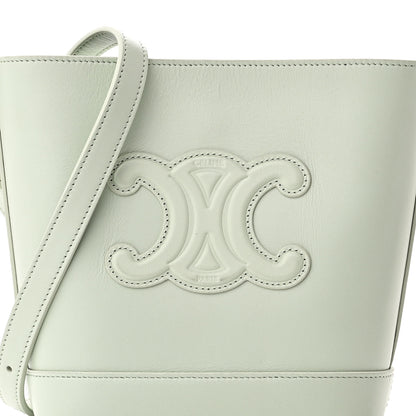 Celine Smooth Calfskin Small Cuir Triomphe Bucket Bag Jade 7 of 9