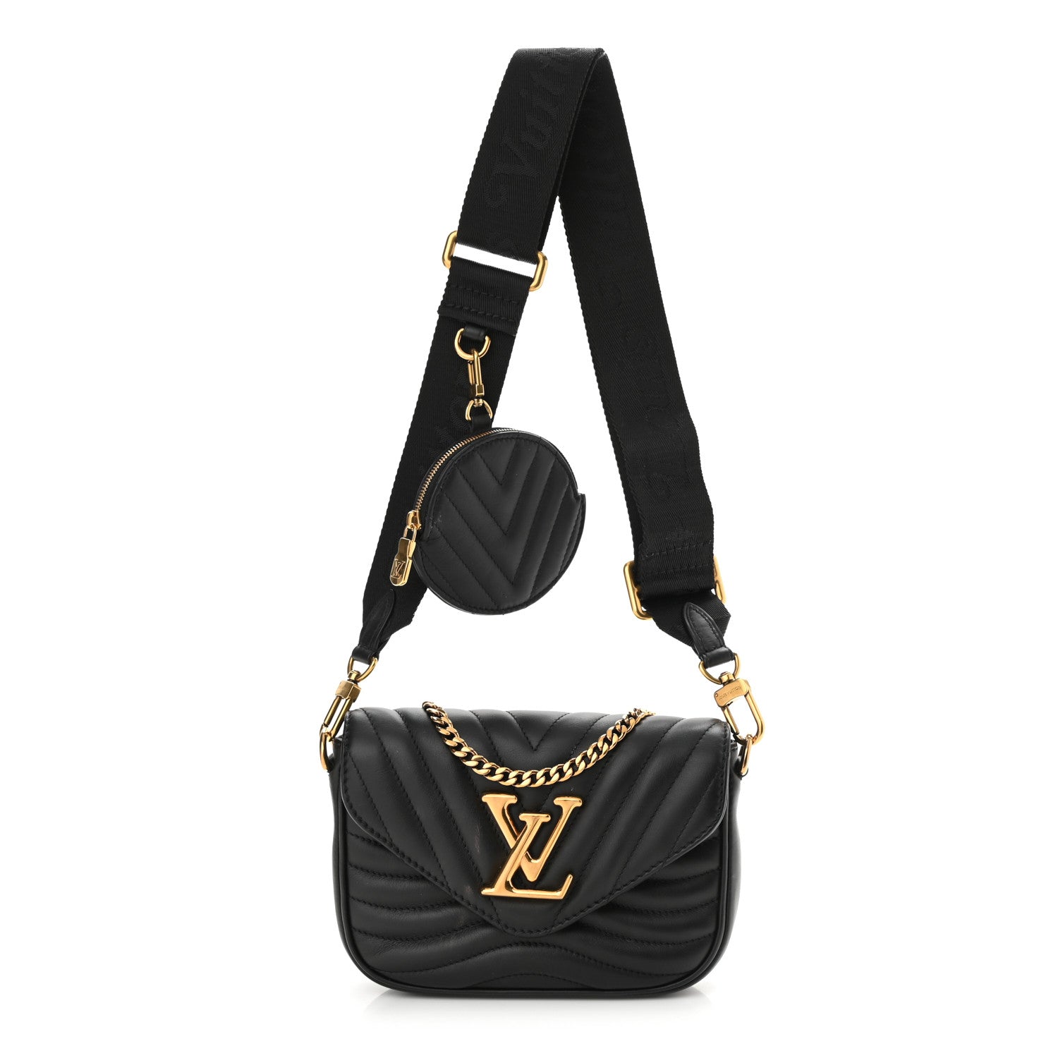 Louis Vuitton Calfskin New Wave Multi Pochette Black 1 of 13